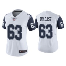 Men's Dallas Cowboys #63 Color Rush Limited Tyler Biadasz White Jersey