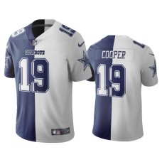 Men's Dallas Cowboys #19 Amari Cooper Navy White Split Two Tone Limited Jersey