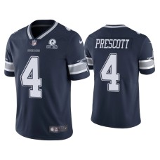 Men's Dallas Cowboys #4 60th Anniversary Dak Prescott Navy Limited Jersey