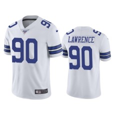 Men's Dallas Cowboys #90 Demarcus Lawrence 100th Season White Vapor Limited Jersey