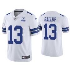 Men's Dallas Cowboys #13 60th Anniversary Michael Gallup White Limited Jersey