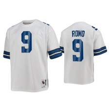 Men's Dallas Cowboys #9 Tony Romo White 1977 Throwback Authentic Jersey