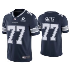 Men's Dallas Cowboys #77 60th Anniversary Tyron Smith Navy Limited Jersey