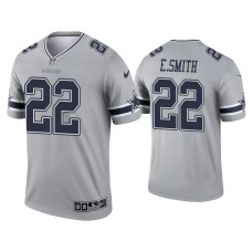 Men's Dallas Cowboys #22 Emmitt Smith Gray Inverted Legend Jersey