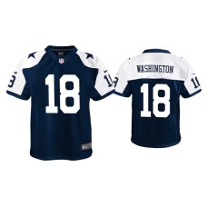 Youth Dallas Cowboys #18 James Washington Navy Alternate Game Jersey