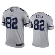 Men's Dallas Cowboys #82 Jason Witten Gray Inverted Legend Jersey