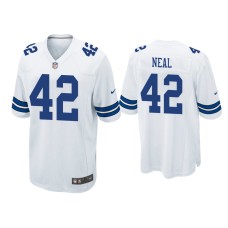 Men's Dallas Cowboys #42 Keanu Neal White Game Jersey