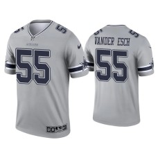 Men's Dallas Cowboys #55 Leighton Vander Esch Gray Inverted Legend Jersey