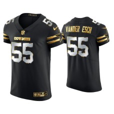 Men's Dallas Cowboys #55 Leighton Vander Esch Black Golden Edition Elite Jersey