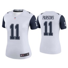 Women's Dallas Cowboys #11 Color Rush Legend Micah Parsons White Jersey