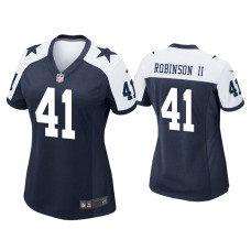 Women's Dallas Cowboys #41 Reggie Robinson II Navy Alternate Game Jersey