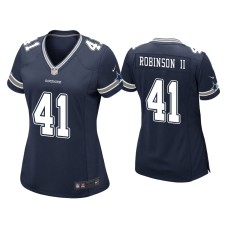 Women's Dallas Cowboys #41 Reggie Robinson II Navy Game Jersey