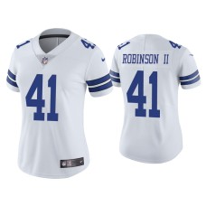 Women's Dallas Cowboys #41 Vapor Limited Reggie Robinson II White Jersey