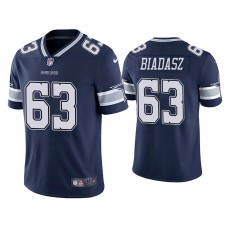 Men's Dallas Cowboys #63 Vapor Limited Tyler Biadasz Navy Jersey