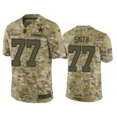 Men's Dallas Cowboys #77 Tyron Smith Nike Salute to Service Jersey - Camo