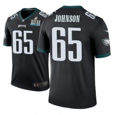 Men's Philadelphia Eagles #65 Lane Johnson Black Nike legend color rush Jersey