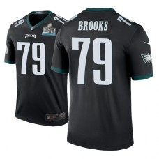 Men's Philadelphia Eagles #79 Brandon Brooks Black Nike legend color rush Jersey