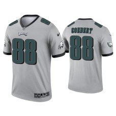 Men's Philadelphia Eagles #88 Dallas Goedert Silver Inverted Legend Jersey