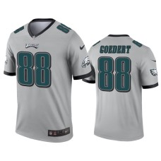 Men's Philadelphia Eagles #88 Dallas Goedert Silver Inverted Legend Jersey