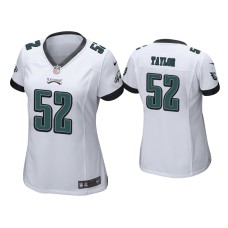 Women's Philadelphia Eagles #52 Davion Taylor White Game Jersey