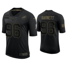 Men's Philadelphia Eagles #96 Derek Barnett Black 2020 Salute to Service Limited Jersey