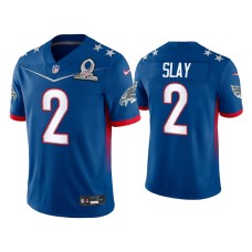 Men's Philadelphia Eagles #2 Darius Slay 2022 NFC Pro Bowl Royal Game Jersey