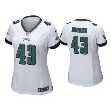 Women's Philadelphia Eagles #43 Haason Reddick White Game Jersey