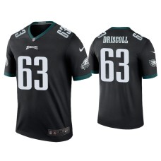 Men's Philadelphia Eagles #63 Color Rush Legend Jack Driscoll Black Jersey