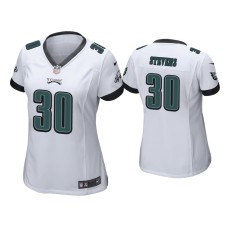 Women's Philadelphia Eagles #30 JaCoby Stevens White Game Jersey