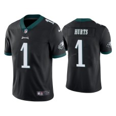 Men's Philadelphia Eagles #1 Jalen Hurts Vapor Limited Black Jersey