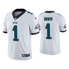 Men's Philadelphia Eagles #1 Jalen Hurts Vapor Limited White Jersey