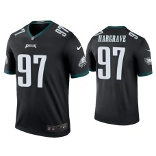 Men's Philadelphia Eagles #97 Color Rush Legend Javon Hargrave Black Jersey