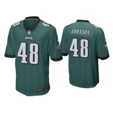 Men's Philadelphia Eagles #48 Patrick Johnson Green Game Jersey