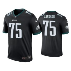 Men's Philadelphia Eagles #75 Tarron Jackson Black Legend Jersey