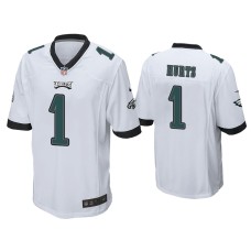 Men's Philadelphia Eagles #1 Jalen Hurts White Game Jersey