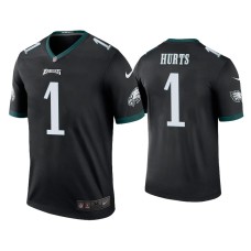 Men's Philadelphia Eagles #1 Jalen Hurts Black Legend Jersey