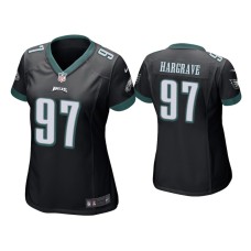 Women's Philadelphia Eagles #97 Javon Hargrave Black Game Jersey