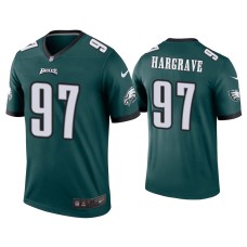 Men's Philadelphia Eagles #97 Javon Hargrave Green Legend Jersey