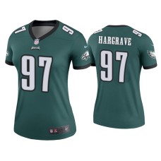 Women's Philadelphia Eagles #97 Javon Hargrave Green Legend Jersey