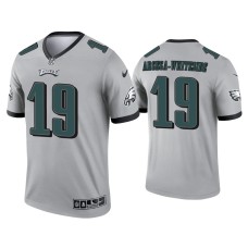 Men's Philadelphia Eagles #19 JJ Arcega-Whiteside Silver Inverted Legend Jersey