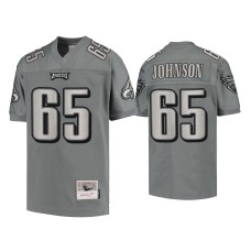 Men's Philadelphia Eagles #65 Lane Johnson Charcoal 2004 Metal Replica Jersey