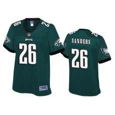 Women's Philadelphia Eagles #26 Miles Sanders Green Pro Line Jersey