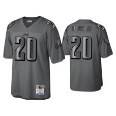 Men's Philadelphia Eagles #20 Brian Dawkins Charcoal 2004 Throwback Metal Legacy Jersey