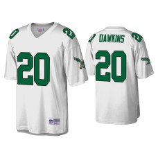 Men's Philadelphia Eagles #20 Brian Dawkins White Throwback Legacy Replica Jersey