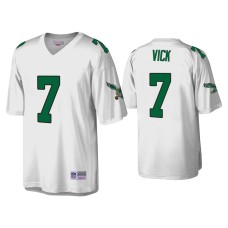 Men's Philadelphia Eagles #7 Michael Vick White Throwback Legacy Replica Jersey