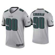 Men's Philadelphia Eagles #90 Ryan Kerrigan Silver Inverted Legend Jersey