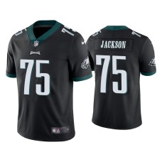 Men's Philadelphia Eagles #75 Tarron Jackson Vapor Limited Black Jersey