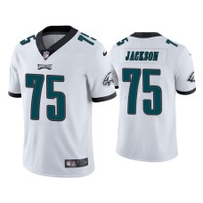 Men's Philadelphia Eagles #75 Tarron Jackson Vapor Limited White Jersey