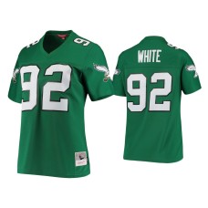 Women's Philadelphia Eagles #92 Reggie White Kelly Green 1990 Legacy Replica Jersey