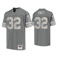 Men's Detroit Lions #32 D'Andre Swift Charcoal 1996 Metal Replica Jersey